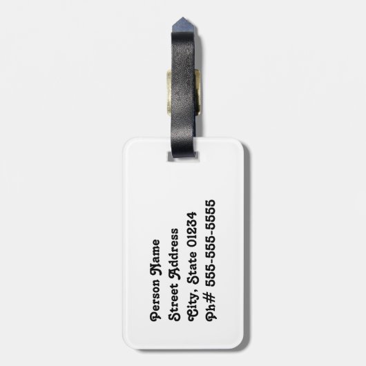 Hochland-Kuh Gepäckanhänger (Rückseite vertikal)