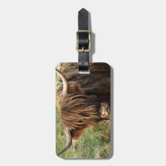 Hochland-Kuh-Gepäckanhänger Gepäckanhänger (Vorderseite vertikal)