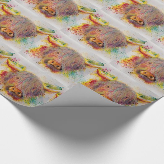 Hochland-Kuh Geschenkpapier (Ecke)