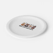 Hochland-Kuh Halloween-Spooky-Jahreszeit (2) Pappteller (Schrägansicht)