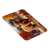 Hochland Kuh Herbst Wasserfarbe flexibel Magnet (Rechte Seite)