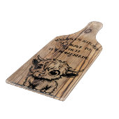 Hochland-Kuh-Imitate Holzdesign Schneidebrett (Ecke)