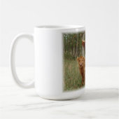 Hochland-Kuh mit Kälbern Kaffeetasse (Links)
