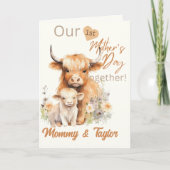 Hochland-Kuh Muttertag Karte (Vorderseite)