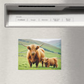 Hochland-Kuh-Natur-Zuneigung Liebe Magnet (In Situ (Geschirrspüler))