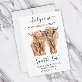 Hochland Kuh Paare Dusche Save the Date