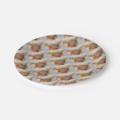 Hochland-Kuh Pappteller (Schrägansicht)