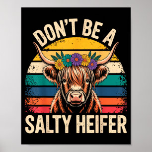 Hochland-Kuh-Shirt Lustig Männer Frauen Poster