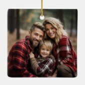 Hochland Kuh Square Keramik Foto Ornament (Rückseite)