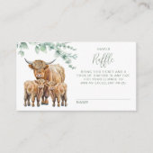 Hochland Kuh Twins Baby Dusche Windeln Raffel Begleitkarte (Vorderseite)