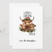 Hochland-Kuh-Urlaubskarte Feiertagskarte (Vorne/Hinten)