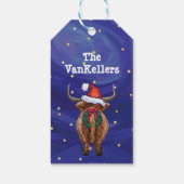 Hochland Kuh Weihnachtsgeschenke Tags Geschenkanhänger (Rückseite)