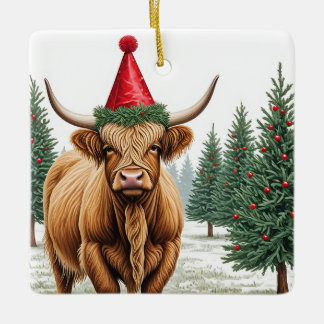 Hochland Kuh Weihnachtsschmuck - Festlicher Platz 