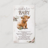 Hochland-Kuhblumenbücher für die Babykarte Begleitkarte (Vorderseite)