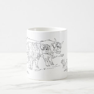 Hochland "Kühe" mit Scottie-Hunden Kaffeetasse