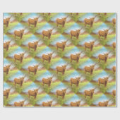 Hochland-Kuhmuster Geschenkpapier (Flach)