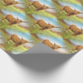 Hochland-Kuhmuster Geschenkpapier (Ecke)