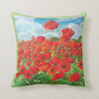 Hochland-Mohnblumen Kissen