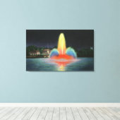 Hochland Park Reservoir beleuchtet bei Nacht Leinwanddruck (Insitu (Holzboden))