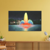 Hochland Park Reservoir beleuchtet bei Nacht Leinwanddruck (Insitu (Wohnzimmer))