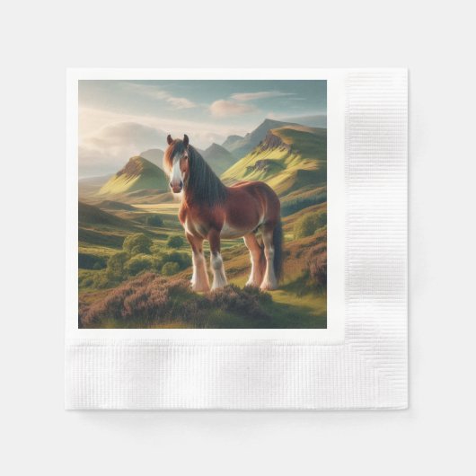 Hochland Schottland Clydesdale Serviette (Vorderseite)