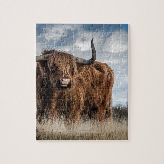 Hochland Stier Puzzle (Vertikal)