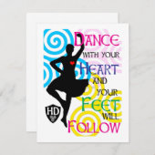 Hochland-Tänzer-Karte Feiertagskarte (Vorne/Hinten)