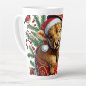 Hochland Weihnachtskuh Latte Tasse (Linke Ecke)