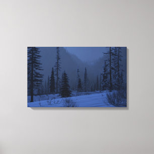 Hochland (Winter/Nacht) Leinwanddruck