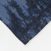 Hochland (Winter/Nacht) Vliesschwarz Fleecedecke (Ecke)