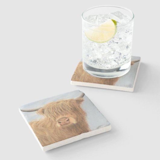 Hochländer Steinuntersetzer (Seitenansicht)