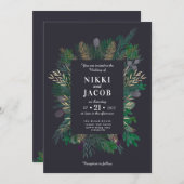 Hochlandhochzeit Einladung (Vorne/Hinten)