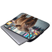 Hochlandkuh am Times Square Laptopschutzhülle (Vorne Knopf)