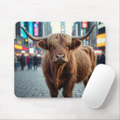 Hochlandkuh am Times Square Mousepad (Mit Mouse)