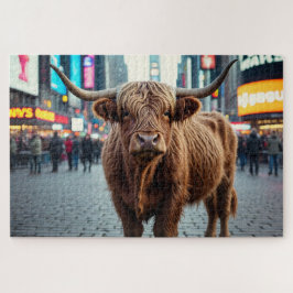 Hochlandkuh am Times Square Puzzle