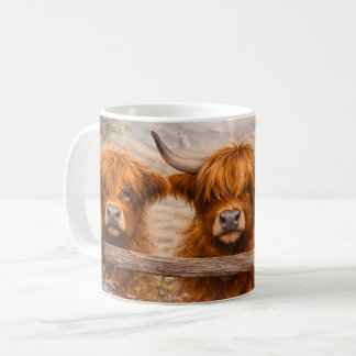 Hochlandkuh - Aquarell-Tiere Kaffeetasse