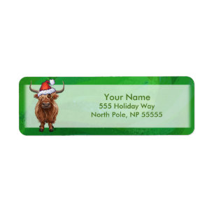 Hochlandkuh auf Grün