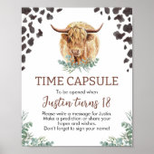 Hochlandkuh Geburtstagszeit Kapselposter Poster (Vorne)