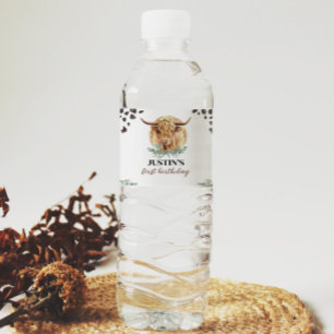 Hochlandkuh - Geburtswasserflasche Wasserflaschenetikett