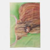 Hochlandkuh Geschirrtuch (Vertikal)