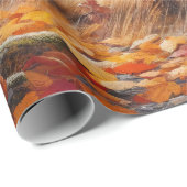 Hochlandkuh Herbstfarbe Geschenkpapier (Rolleneckpunkt)