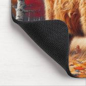 Hochlandkuh Herbstfarbe Mousepad (Ecke)