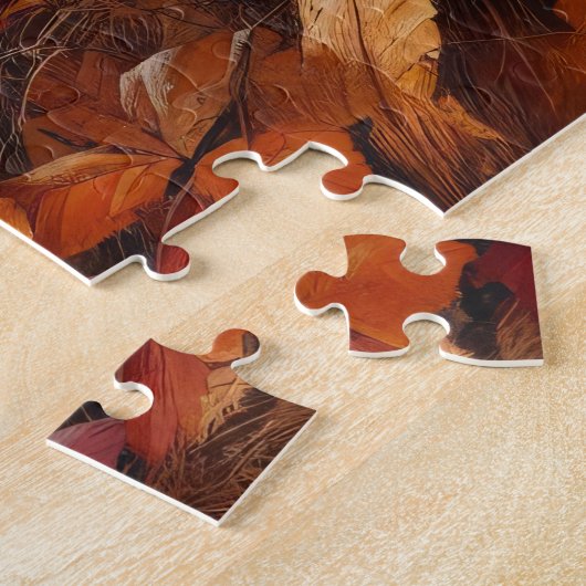 Hochlandkuh Herbstfarbe Puzzle (Seite)