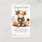 Hochlandkuh Herbstkalb Babydusche Windelwindung Begleitkarte (Vorderseite)