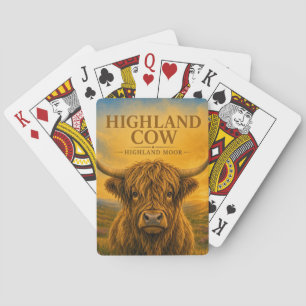 Hochlandkuh Hochlandmoor Wildleben Spielkarten