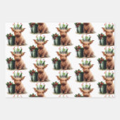 Hochlandkuh-Holly-Kronenpapier Geschenkpapier Set (Vorderseite)