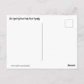 Hochlandkuh in farbenfrohen, blumengeschmückten Ta Postkarte (Rückseite)