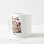 Hochlandkuh ist das ganze Problem Kaffeetasse (Vorderseite Links)