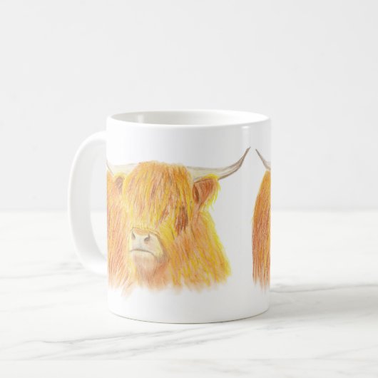Hochlandkuh Kaffeetasse (Vorderseite Links)