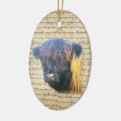 Hochlandkuh Keramik Ornament (Links)